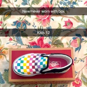 Kids Vans size 12, never been worn, brand new with box, $30obo